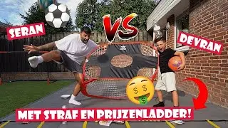 VOETBAL CHALLENGE DEVRAN VS SERAN (MET STRAF OF WINST) | LAKAP JUNIOR