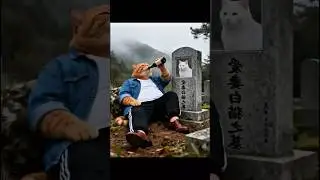 Husband's Journey to Heaven for His Wife 💔 | A Sad Cat Story | Bisad Ai | #funny #shorts