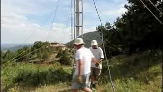 Cranking up a 15 meter mono-bander for the CQC Field Day site in Colorado