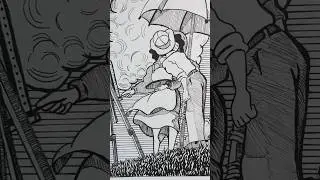 Inktober 2023 Day 13: Rise. Drawing inspired by the Ghibli Studio movie: The Wind Rises #shorts