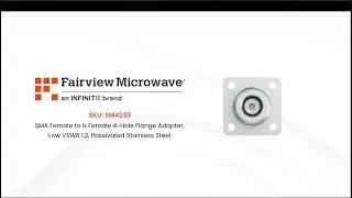 SM4233 | SMA Female to N Female 4-Hole Flange Adapter, Low VSWR 1.2, Passivated Stainless Steel