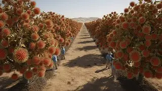 Inside Desert Rambutan Farming | From Water Discovery to High-Tech Harvesting & Supermarket Shelves.