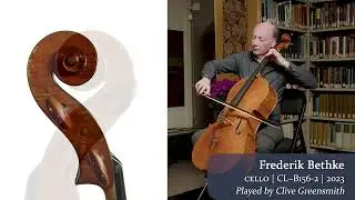 Frederik Bethke cello, 2023 / Clive Greensmith / at the Metzler Violin Shop