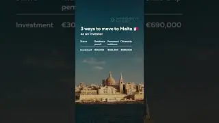3 ways to move to Malta #VisaFree #GoldenVisa #Malta