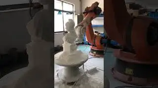 7 Axis KUKA Robot Cnc Carving for Foam Model#robot #cnccarving #cncmachining