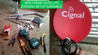 NEW CIGNAL SATELLITE DISH ANTENNA ASSEMBLE -SETUP