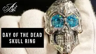 Men&rsquo;s Silver Day Of The Dead Skull Ring 💀 | AJT Jewellery 6.11.2020