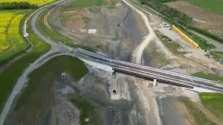 HS2. Dji mini 3 pro drone flight over condemned road Bridge between Boddington and Wormleighton.