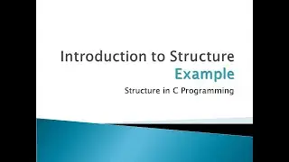 117 - Example of Structure in C Programming | Structure for Point