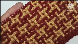 Two Colour 🌈 Beautiful ❤️ Knitting 🧶 Pattern ) दो रंग सुंदर बुनाई पैटर्न @ Knitting Plant 💯