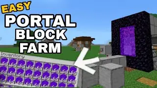 SIMPLE 1.18 NETHER PORTAL BLOCK FARM | nether portal block farm bedrock 1.18 | portal block farm pe