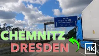Driving from DRESDEN to CHEMNITZ via A4 - Germany 🇩🇪