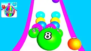 2048 Balls - Color Ball Run ! All Levels Gameplay (17-23) android, ios