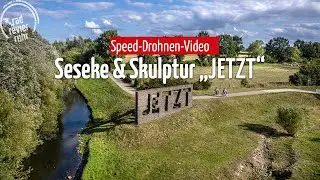 Radfahren im Ruhrgebiet | Speed-Drohnen-Flug | Seseke & Skulptur 