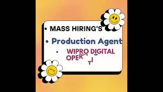 WIPRO MASS HIRING's| Production Agent [DOP]| Freshers & Experienced Apply... Hyderabad| #job #wipro