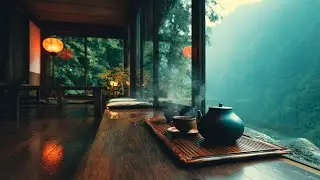 Japanese Rain Caf&eacute; Jazz 🌧️🫖 Hakone Onsen Rain for Study & Deep Focus