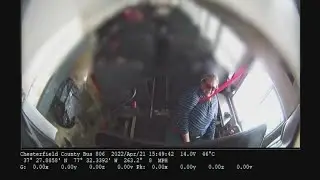 Video shows moment school bus falls into ravine after being hit
