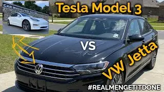 White Tesla Owner Club - Vs VW Jetta - [ Car Review ]