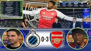 Club Brugge vs Arsenal 0-3 Post Match Analysis UCL | Noni Madueke and Mikel Arteta Reactions