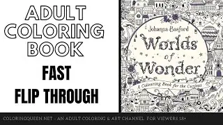 Worlds of Wonder Coloring Book Flip Through | Johanna Basford