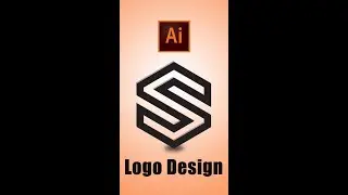 how to Create Letter (s)  Logo Design Using Font and Line Tool | Simple monogram grid Logo #shorts