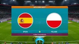 PES 2020 | Euro 2020 DLC | Spain vs Poland | Gameplay