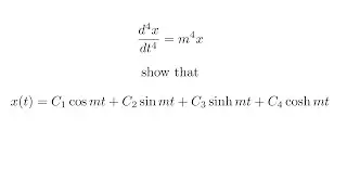Linear Differential Equations (Complementary Functions) Solving 