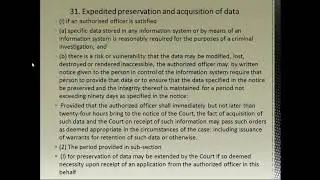CYBER LAW-INVESTIGATION AND PRESERVATION OF DATA