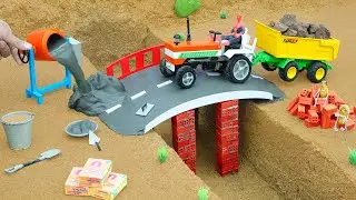 Temporary bridge collapsed by tractor &ndash; Science project on concrete and bricks