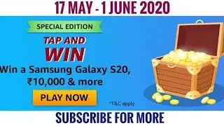 Amazon Tap And Win Quiz Answers Today | Win Samsung Galaxy S20 | 17 May 2020