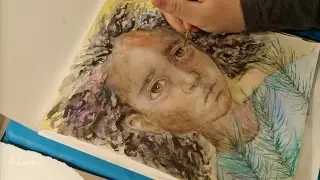 Evergreens (watercolor portrait speedpainting)