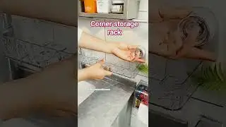 Organizer for Bathroom and Kitchen Corner Wall Mounted Rack Shelf Bathroom Accessories Storage Rack