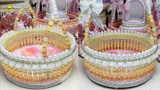 Most Beautiful Hanging Basket Bag Bead Pearl Craft Ideas Tutorial / Storage basket Bag Gift