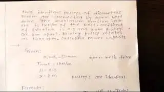Open belt drive numerical