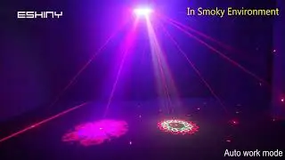 Anniversary Sale 3D RGB 4 Lens 9 LED Laser Beam Projector DJ Disco Light Party RGB Dance Decoration