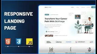 RESPONSIVE Landing Page using HTML CSS & JavaScript 🏫