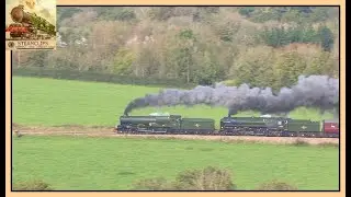 6024 King Edward 1 + 70013 Oliver Cromwell, The Devonian, 22nd Oct. 2011.