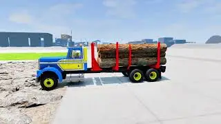 Extreme Truck Drivind Challenge Through Stone Mud Street in Beamng.Drive