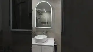 Soft Minimalism | Arched LED Mirror Bathroom Design ✨🚿#inyouths
