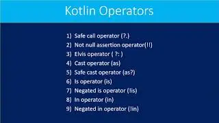 Kotlin Operators that are new for java developers