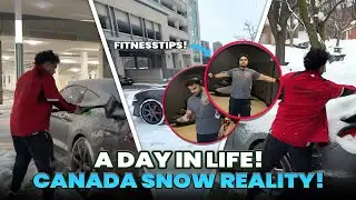 Best Resistance Band Stretches for Shoulder Pain 💪 | Canada Snow Day Gym Vlog🇨🇦