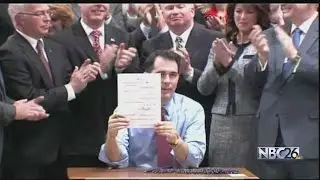 Gov. Walker signs right-to-work bill