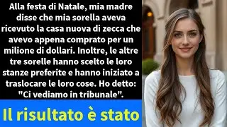 Alla festa di Natale, mia madre disse che mia sorella aveva ricevuto la casa nuova di zecca che