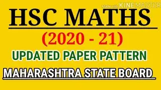 CLASS : 12  MATHS  (UPDATED PAPER PATTERN  2020-21)