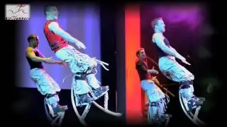 Air Trekker Jumping Stilts : Mini Trampoline
