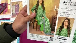 Bonanza Satrangi Flat 50% Sale 😱 | Lawn Suits Wholesale Market | Full Shopping Vlog