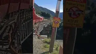 DC 4818 Crosses Bridge on the Midland Line  #train #railway #trainjourney #newzealand