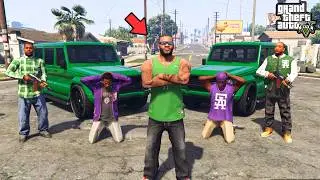 FRANKLIN&rsquo;S GREEN GANG vs THE MOST POWERFUL PURPLE GANG in GTA 5! (ALL-OUT WAR)