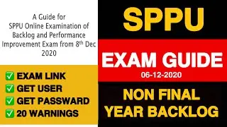 🔴 Exam Guide | Non Final Year ATKT Exam | SPPU
