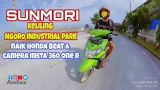 sunmori di NGORO INDUSTRIAL PARK naik Honda Beat & camera insta 360 one R